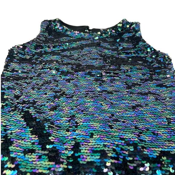 NEW Crystal Doll Mermaid Multicolor Iridescent Sequin Bodycon MINI Dress XXS - Picture 1 of 10
